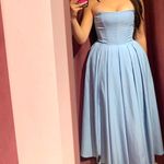 House Of CB ‎ AUDREY TUSCAN BLUE STRAPLESS MIDI SUNDRESS IN SIZE S nwot Photo 14