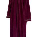 Vanity Fair Womens Maxi Embroidered Robe Vintage House Coat Embroidered Size M Photo 0
