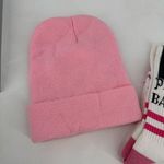 NWT Barbie beanie &‎ Socksmith Princess Badass Tall Gym Socks Crew Length Pink White Photo 4