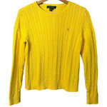 Ralph Lauren Vintage Lauren Women Cable Knit Sweater Size S Preppy Tennis Cotton Photo 0