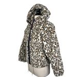 Lucky Brand NEW  Faux Fur Hooded Zip Jacket in Beige Leopard Women's Size XS Photo 2