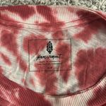 Free People Movement red and white tie dye cropped muscle tank Sz S Photo 2