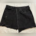 Gianni Bini  Asymmetrical Black Denim Skirt Photo 1