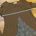 boho Brown knitted lace long sleeve top Photo 6
