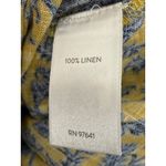 J.Jill Linen Floral Print Sleeveless Shift Dress Yellow Blue Vacation Resort Photo 5