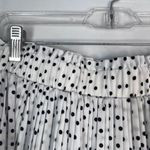 Exlura White Pollka Dot Pleated Tiered Aline Maxi Skirt Lined Size XXL Photo 2
