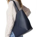 Walter Baker NEW in pkg. x Curateur Vegan Leather Navy Kate Tote Bag, MSRP $199 Photo 0