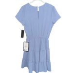 NWT City Studios Juniors' Ruffle Tier Fit & Flare Dress Blue Summer Size Medium Photo 2