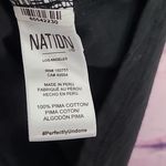 Nation Ltd  100% PIMA COTTON RUFFLE TRIM BLACK TANK TOP XL Photo 9