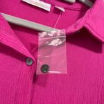 Belle Kim Gravel Pink Gauze Button Front Long Sleeve Tunic Top Plus Size 1X Photo 2