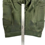 ZARA  Olive Green Satin Cargo Shorts High Waist Size Small Photo 5