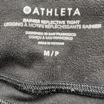 Athleta Rainier Reflective Tight Zip Pockets SuperSonic Aluna Blooms Black MP Photo 2