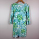 Lilly Pulitzer Palmetto Henley Dress Womens XS Blue Green Floral Resort Tropical Photo 1