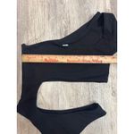 I AM GIA Jupiter Black One Shoulder Cutout Long Sleeve Bodysuit Size Small Photo 3