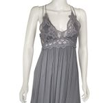 Free People Free‎ People Adella Lace Maxi Dress Slate Gray XS S Photo 4