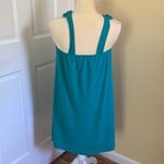 Celebrity Pink turquoise green halter top/dress. Handmade flowers . Size Large. Photo 1