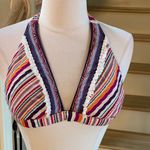 Lucky Brand  Bikini Swimsuit Top Shabby Chic Boho Fringe Womens Large Colorful Photo 0