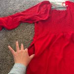 NWOT La Ligne Size‎ 3X Smoked Bodice Midi Dress Red Pockets Square Neck Photo 5