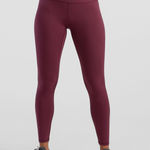 prAna  Mindset Classic High Rise 7/8 Leggings In Fig UPF 50 Size Large Photo 0