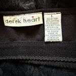 Derek Heart VTG Y2K Black Lace Crop Tank Top Built In Bra Goth Romantic Sz L Photo 6