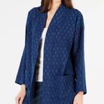 Eileen Fisher block print blue kimono style 100 percent organic cotton jacket? Photo 4