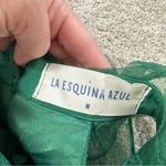 La Esquina Azul Women’s Organza Layered Ruffle Top Sleeveless Crop Party Green M Size M Photo 6