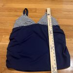 Motherhood  maternity blue/white swim taniki top size large . Photo 8