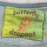 Butterfly Dropout Art to Wear Button Up Top Peacock Print 3/4 Sleeve M‎ Blue Size M Photo 4