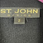St. John Collection ST. JOHN BASICS Black Santana Knit Long Sleeve Gold Buttons Blazer Size‎ 2 Photo 4
