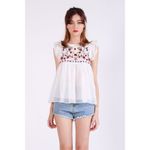 ZARA ✨ HP✨BN Ruffle Embroidered Babydoll Top✨ Photo 1
