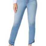 Sofia By Sofia Vergara Leslie Slim Straight Button Fly Cropped Jean 12 Raw Hem Photo 1