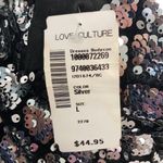 Solemio NWT Love Culture  Size Large Silver Sequin Bodycon Minidress Photo 9