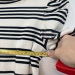 Veronica Beard  Cedar Navy Ivory Striped Puff Sleeve Pima Cotton Turtleneck XS Photo 4