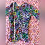 Johnny Was  Multicolor Floral Mesh Bodysuit Photo 5