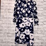 Charles Henry Charles‎ Henry Navy and White Floral wrap Dress size M long sleeve knee length Photo 1