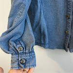 Pilcro  Anthropologie Blue Chambray Shacket Cotton Shirt/Jacket Size Small Photo 7