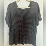 Project Social T Isadora Back Lace Up Stripe Easy Fit Tee Photo 7