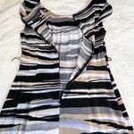 Connected Apparel Women's Size 6 Striped Sleeveless Sheath Dress Photo 3