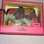Patricia Nash MULTICOLOR FLORAL FRAME POUCH WITH KEY RINGS GENUINE LEATHER NEW Photo 3