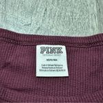 Victoria's Secret Pink Maroon Ribbed Log Sleeve Top Shirt medium purple womens Photo 5