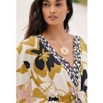 Maaji NWT  Lilith Cover Up Size Small Yellow Motif Swim Mini Dress Anthropologie Photo 2