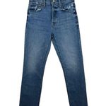 Mother Denim High Waisted Hiker Hover Straight Leg in Slay It With Flowers 25 Blue Photo 5