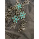 The Kooples  Paris Embellished Floral Western Shirt Women's Size M Photo 2
