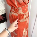CIEBON Kaiden Floral Embroidered Wrap Dress Terracotta Sz M Orange Size M Photo 5