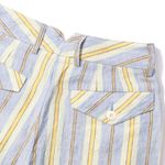 Nicholas Daley Linen Striped Trousers in Blue/Mustard, Size 34 NEW w/Tag $650 Blue Photo 7