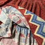 Vintage Roper Western Bohemian Patterned tiered maxi skirt Made USA small red Blue Photo 2