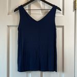 Willi Smith  Navy Blue Double V Neck Tank - Size Small Photo 2
