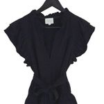 Sundays ‎ Womens June Flutter Sleeve Ruffle Tiered Mini Dress Black Size Small Photo 3