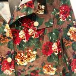 Ark & Co. NWT Brown Button Up Floral Jacket Photo 1