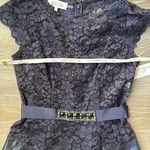 NEW Rickie Freeman for Teri Jon Navy lace and taffeta cocktail Dress 2 Blue Photo 10